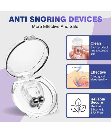 Buy Anti Snoring Devices - Adjustable Magnet Silicone Nose Clip for Quieter Sleep | Effective Snore Stopper - Buy Online on GoSupps.com