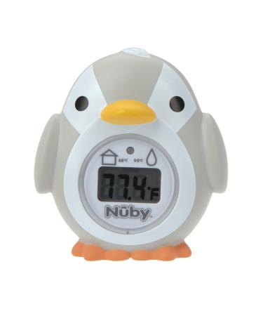 Nuby Bath and Room Digital Thermometer - Baby Thermometer for Safe and Cozy Bath and Room Temperatures - Penguin