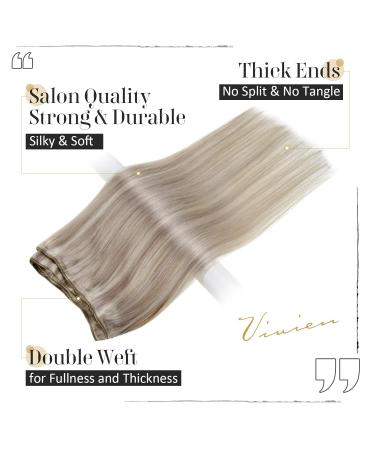 High-Quality Vivien Real Hair Extensions - Dirty Blonde to Platinum Blonde Jaw Extensions | 40cm 100g - Perfect for Sewing - Buy Online on GoSupps.com