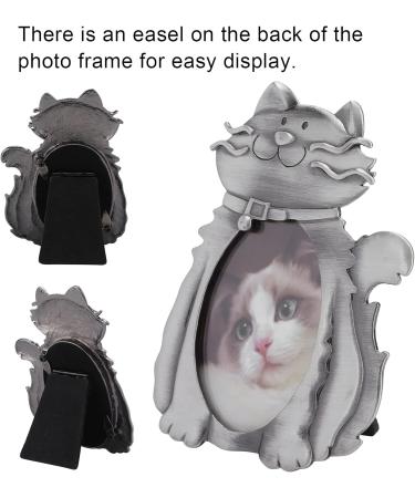 CUTULAMO Cat Picture Frame Inch Metal Cat Photo Fram Cute Cat Shaped Widely Used Easy To Display for Bedroom for Cat - Buy Online on GoSupps.com