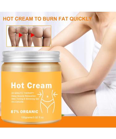  gifyym 100g Warming Scrub Cream - Anti-Cellulite Cream - Strong Anti-Cellulite - With Natural Extracts - Body Treatment for Stomach Waist Arms Thighs - For Men and Women - Buy Online on GoSupps.com