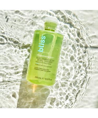 Bliss Disappearing Act Niacinamide Toner 10 oz - Pore Vanish Complex, Purifies Pores, Clean, Cruelty-Free, Vegan - Buy Online on GoSupps.com