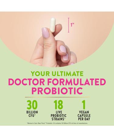 Raw Flora Probiotics for Women | 30 Billion CFU | 33 Capsules | with Cranberry and D-Mannose | Vegan, Non-GMO & Gluten Free Supplement - Buy Online on GoSupps.com