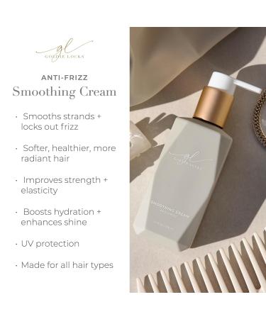 Goldie Locks Anti-Frizz Smoothing Cream | Strengthens & Elongates Hair | Frizz Control & Shine | Color & Extension Safe | 5.1 Fl Oz - Buy Online on GoSupps.com