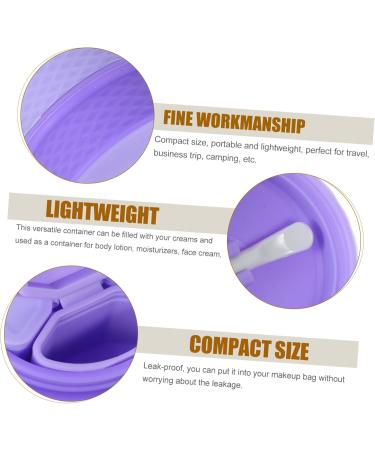 FOMIYES 1 Set Cream Box Empty Makeup Pot Salve Jar Makeup Pots Container Lotion Cream Jar Face Cream Pot Cream Holder for Women Body Butter Jar Storage Box Miss Leakproof Purple Silica Gel 6.5X6.5X4.5CM Purple - Buy Online on GoSupps.com