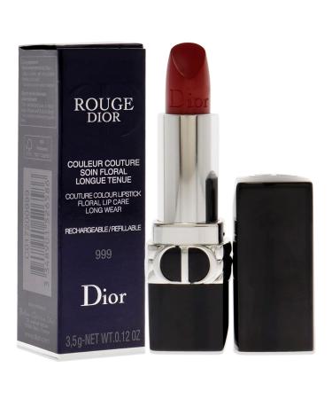 Christian Dior Rouge Dior Couture Lipstick - 999 Satin 0.12 oz (Refillable) - Women's Lipstick - Buy Online on GoSupps.com