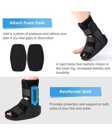 Walker Fracture Boot for Broken Foot Cam Walking Boot Orthopaedic Boot for Sprained Ankle Short Walker Brace for Achilles Tendon Injury Black (Classic Small) Classic Small - Buy Online on GoSupps.com