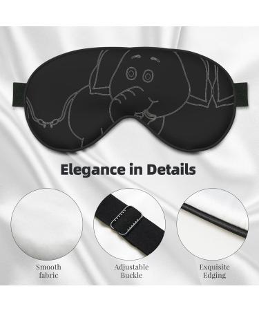 Shop White Elephant Print Unisex Sleep Eye Mask | Soft Comfort Eye Shade for Travel Yoga & Shift Work - Buy Online on GoSupps.com