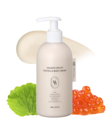 HEVEBLUE Salmon Fruity Centella Body Cream - Sensitive Skin Itchy Skin Korean Skincare Bodycare Hypoallergenic Allergen-free Fragrance PDRN Salmon PDRN Moisturizing K-Beauty