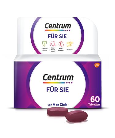 Centrum for you 60 hours - high -quality nutritional supplements especially for women for daily complete care with micronutrients 60 pieces (1 Pack) - Buy Online on GoSupps.com