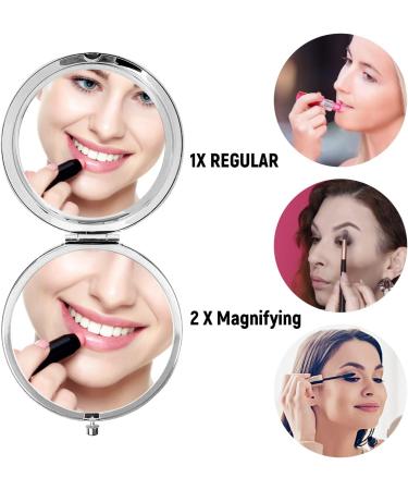 KUKEYIEE Engraved Travel Makeup Mirror for Mom - Pocket Cosmetic Compact Gift for Mother's Day, Birthday, Christmas - Buy Online on GoSupps.com