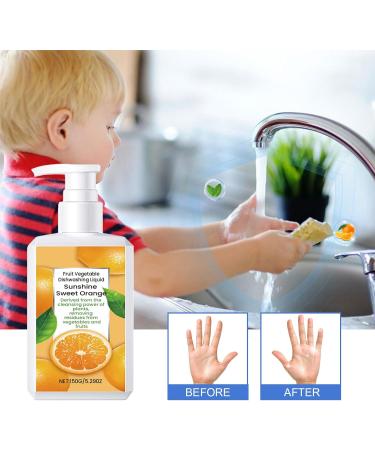Liquid Dish Soap Fruit and Vegetable Wash Dishwashing Liquid Food Wash Detergent Vegetable Cleaner - Buy Online on GoSupps.com