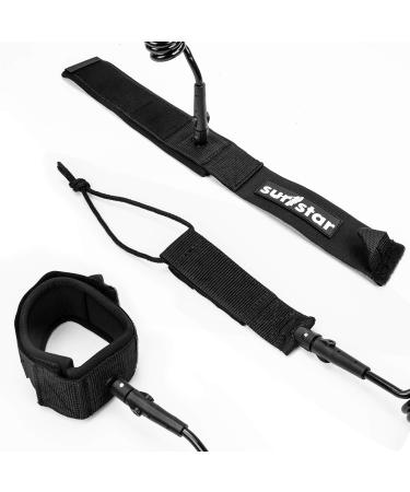 Surfstar 10' Coiled SUP Leash - Paddleboard Ankle Safety Strap - Buy Online on GoSupps.com