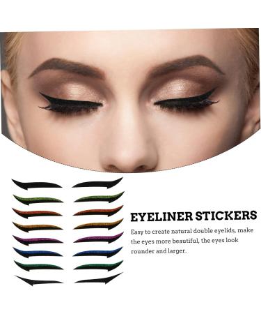 BIUDECO 72 Pairs Glitter Eyeliner Eyelid Makeup Stickers Self-adhesive Eyeliner Sticker Eyeshadow Stencil - Buy Online on GoSupps.com