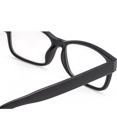 Filtral Square Reading Glasses | Modern Flexible Spring Temples | Unisex +1.50 Diopter - Black - Buy Online on GoSupps.com