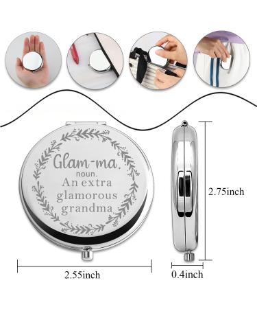PLITI Glamma Definition Grandma Compact Mirror | Grandchildren Birthday Gift | Funny Pocket Mirror - Buy Online on GoSupps.com