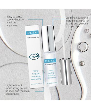 Hydrating Plump Lip Oil with Shea Butter Natural Formula for Fuller Lips Grape Seed Oil Infused Treatment Provides a Gentle Tingling Effect & High-Shine Finish 0.14 Oz - Buy Online on GoSupps.com