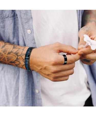 Jecanori Titanium Steel Magnetic Bracelet for Men | Double Row Powerful Magnets | Adjustable Wristband with Tool | Jewelry Gift Box - Buy Online on GoSupps.com