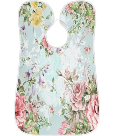 Beard Bib Apron for Men | Non-Stick Waterproof Hair Catcher - Floral Rose Design for Easy Grooming & Trimming - Buy Online on GoSupps.com