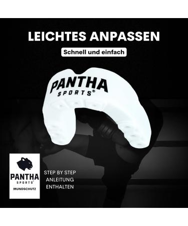 Pantha Sports Mundsprung - Optimal Breathing & Adaptability | Dental Protection for MMA Kickboxing Muay Thai Martial Arts & Hockey | Includes Transport Box - White/Black - Buy Online on GoSupps.com