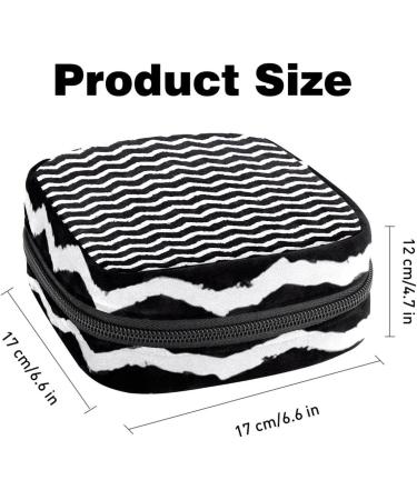 Buy Women's Bands Storage Bag - Large Capacity Menstrual Cup & Makeup Organizer - Travel Essential - Black & White Stripes - Buy Online on GoSupps.com