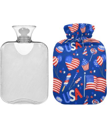 Patriotic 1L Heat Bottle - Durable Warm-Up Bag for Pain Relief | 4th of July Pattern for Hands Feet Shoulders & Cramps | Heat Therapy Solution - Buy Online on GoSupps.com