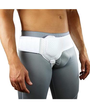 Samnuerly adjustable compression straps support binder for the groin area adjustable hip belt left right side inguinal hernia support binder for the inguinal hernia waist strap