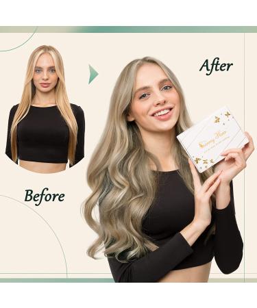 Sunny Blonde Clip in Hair Extensions - 18 120g Highlighted Human Hair - Pack of 1 - Buy Online on GoSupps.com