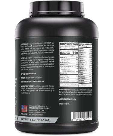 Whey Protein Isolate Powder - 25g Protein Zero Fat 100% Whey Isolate Made in USA - 5lb Chocolate Flavor - Buy Online on GoSupps.com