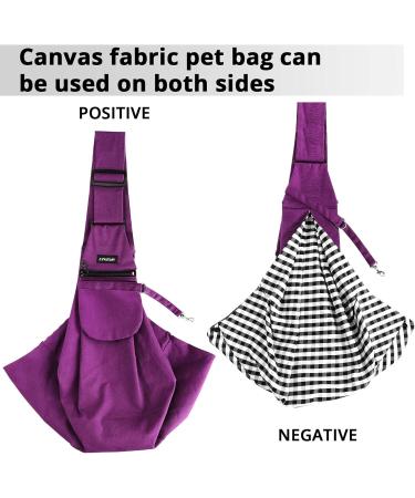 Lynun Adjustable Dog Carrier Bag - Breathable Pet Transport Shoulder Bag for Dogs & Cats - Perfect for Outdoor Walks (Purple) - Buy Online on GoSupps.com