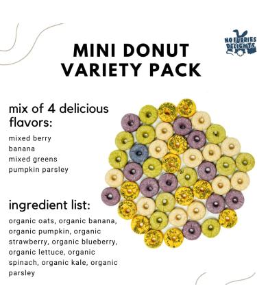 No Furries Delights 15pcs Mini Donuts Variety Pack 30g 100% Organic & All Natural Treat for Rabbit Hamster Guinea Pig Chinchilla Pet Rat Mice Healthy Small Animal Enrichment Bonding Reward Training - Buy Online on GoSupps.com