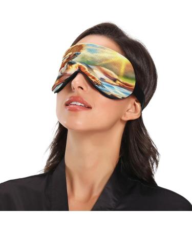 Summer Dachshund Dog Sleep Mask | Light Blocking Eye Mask for Travel & Naps | Adjustable Soft Blindfold for Men & Women - Buy Online on GoSupps.com