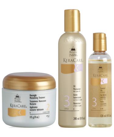 Avlon Keracare Overnight Moisturizing Treatment 115g Oil Moisturizer with Jojoba Oil 240ml & Essential OIls 120ml