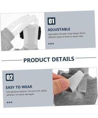 MipCase 2-Pack Flying Bird Diapers & Makabuns Fly Suit | Comfortable Gray Parrot Clothing | Decorative Bird Flight Costume | Nymphic Bird Diaper 12x6cm - Buy Online on GoSupps.com