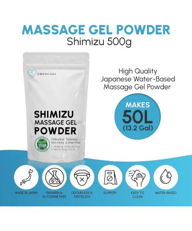 Nuru Massage Gel Therapy Powder 500g - Seaweed & Green Tea | Paraben & Glycerine Free | Made in Japan | Creates 13.2 Gallons of Pure Bliss - Buy Online on GoSupps.com