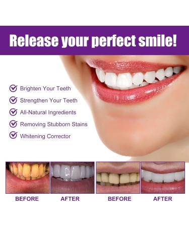 Purple Toothpaste for Teeth Purple Whitening Toothpaste for Yellow Tooth Gentle Teeth Stain Remover Refresh - Buy Online on GoSupps.com
