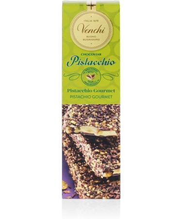Venchi - Chocoviar Pistachio Chocolate Bar 200 g - With Crunchy Pistachios Caramel Bits and Cocoa Nibs - Gluten Free - Buy Online on GoSupps.com