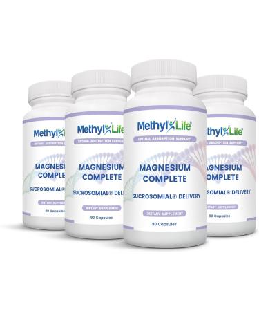 Methyl-Life Superior Sucrosomial Magnesium High Absorption & Gentle on Stomach Non-GMO Gluten-Free Vegan | 90 Capsules (3-Month Supply) - Buy Online on GoSupps.com