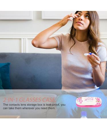 Buy Healifty 2-in-1 Contact Lens & Glasses Container with Mirror Tweezers & Solution Bottle - Portable Double-Sided Case for Travel - Buy Online on GoSupps.com