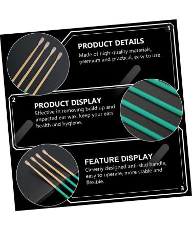 FONDOTIN 10Pcs Earwax Cleaning Sticks with Anti-Skid Handle Ergonomic Ear Wax Removal Tools for Comfortable Daily Use and Itch Relief at Home Travel - Buy Online on GoSupps.com