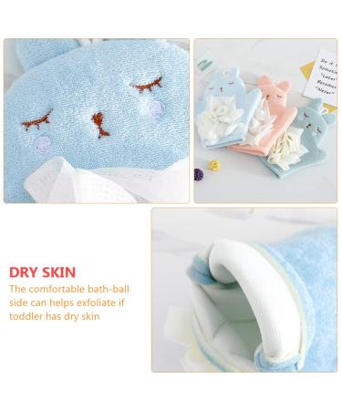 Buy Hemoton 2 Pcs Bath Gloves for Kids | Sand Off Mitt & Massage Sponge | Mesh Brush & Bathing Gloves | Blue Shower Accessories 23x22cm - Buy Online on GoSupps.com