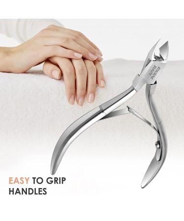 Professional Cuticle Cutter & Pusher Trimmer - Nail Care Tool for Manicure & Pedicure (Silver) - Buy Online on GoSupps.com