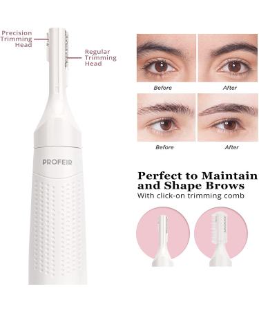 2-in-1 USB Rechargeable Eyebrow Trimmer & Facial Hair Removal for Women - Painless Lady's Razor for Eyebrows, Lips, Chin, Body & Face - Buy Online on GoSupps.com