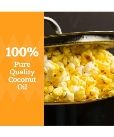 Franklin's Gourmet Popcorn Butter Flavored Coconut Oil - 14 oz Tub - Healthy & Delicious Movie Theater Taste - Gluten-Free, Vegan - Made in USA - Buy Online on GoSupps.com