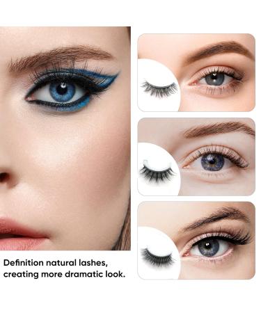 Shop Waterproof False Lashes | Self-Adhesive Fake Eyelashes for Women - Natural Look Reusable No Glue Needed - 3 Pairs - Buy Online on GoSupps.com