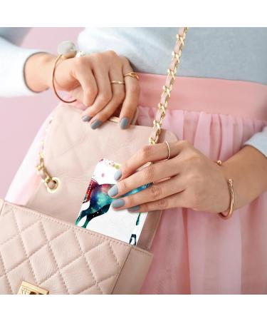 Watercolor Rainbow Unicorn Lipstick Case - Leather Organizer with Mirror | Mini Lip Gloss Holder for Travel | Perfect Gift - Buy Online on GoSupps.com