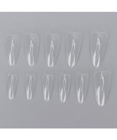 Buy Sonew 500 Pieces Almond-Shaped Acrylic Nail Tips - Clear Artificial Nails for Nail Studios & DIY Art | International Shipping Available - Buy Online on GoSupps.com