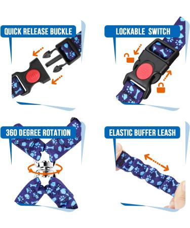 Slowton Double Dog Safety Belt - Dual-Pet Car Head Support for Small & Medium Dogs | Elastic Strap No Cable Blue | Ideal for Safe Vehicle Travel - Buy Online on GoSupps.com