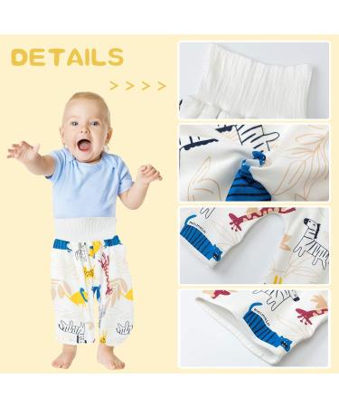 Baby Diaper Skirt 2 in 1 TPU Waterproof Reusable Nappy Shorts | Animal World High Waist | Boys Girls Cotton Training Pants - Buy Online on GoSupps.com