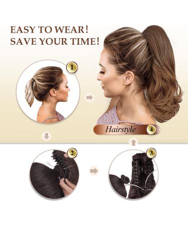 Sofeiyan 13 Ponytail Extension Long Curly Clip in Claw Hair 26T30# - Natural Looking Synthetic Hairpiece for Women - Buy Online on GoSupps.com